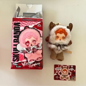 Genuine Pop Mart Skullpanda Winter Symphony Plush Pedant Doll - Wanderer’s Tune